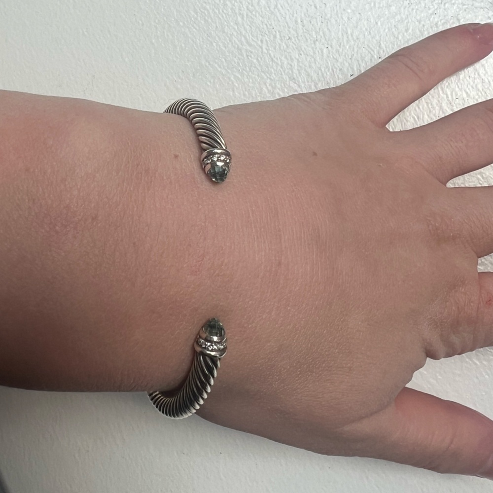 David Yurman Cable Bracelet
Sterling Silver, Prasiolite, Diamonds, 5mm - Picture 5 of 5